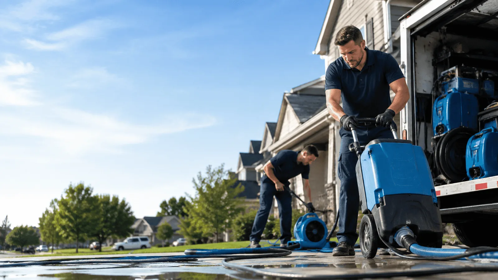 Dehumidification being performed in West Mineral, KS